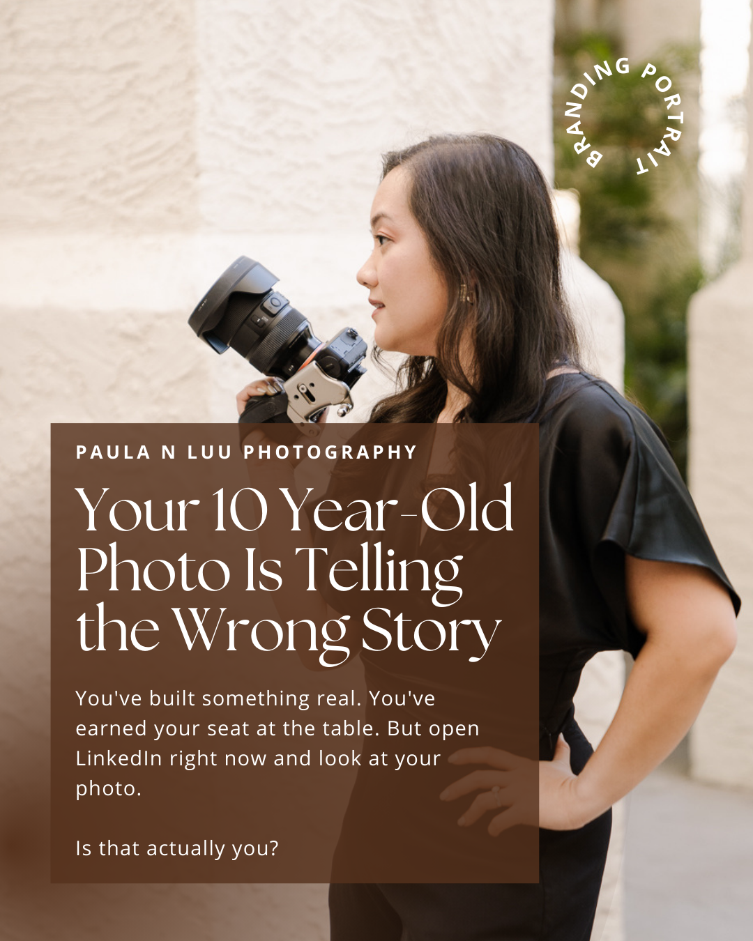 Cover Image for an article of a photographer holding her camera in houston TX